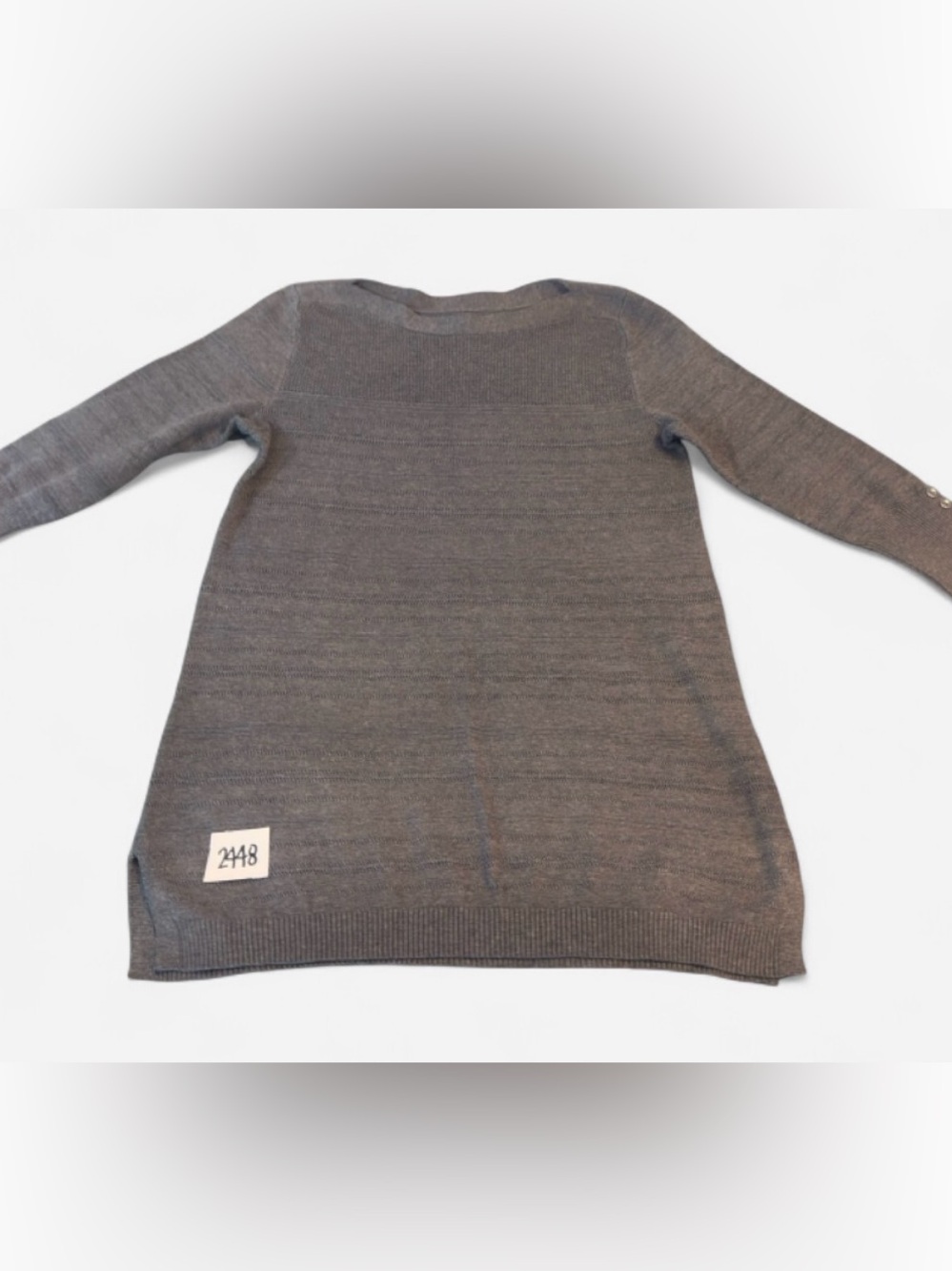 Apt. 9 Women's Gray Scoop Neck Sweater